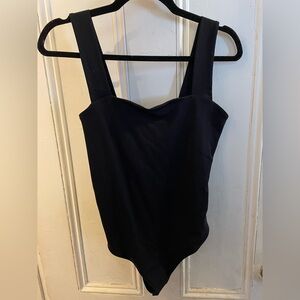 Abercrombie Double Lined Black Bodysuit with Square Neckline